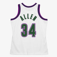 Milwaukee Bucks Mitchell & Ness Ray Allen 1996 Swingman Authentic Jersey - White