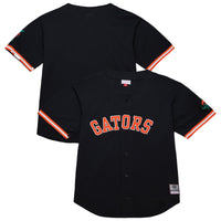 Mitchell & Ness Black Florida Gators On The Clock Full-Button Fashion Jersey
