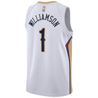 New Orleans Pelicans Nike Association Edition Swingman Jersey - White - Zion Williamson