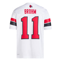 adidas Jeff Brohm White Louisville Cardinals Football Icon Premier Jersey