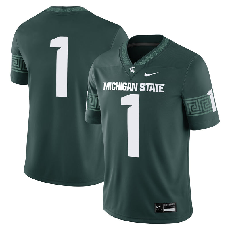 Nike #1 Green Michigan State Spartans Game Jersey