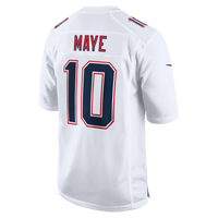 New England Patriots Drake Maye Nike Tundra White Game Jersey