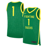 Nike Green Oregon Ducks Road Replica Basketball Jersey
