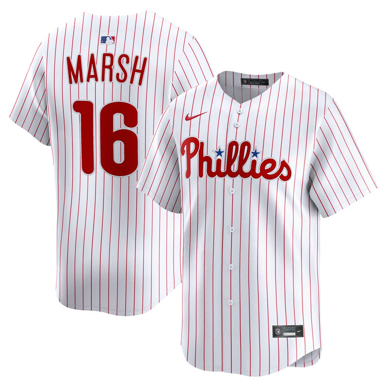 Philadelphia Phillies Brandon Marsh Nike White Home Limited Player Jersey