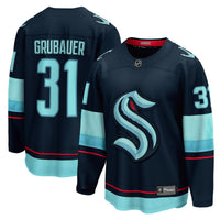 Seattle Kraken Philipp Grubauer Fanatics Navy Home Breakaway Player Jersey
