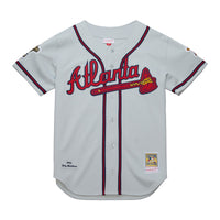 Atlanta Braves Greg Maddux Mitchell & Ness Gray 1995 Throwback Authentic Jersey