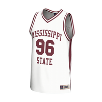 GameDay Greats White Mississippi State Bulldogs Lightweight Collegiate Basketball Fashion Jersey