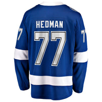 Tampa Bay Lightning Victor Hedman Fanatics Blue Home Captain Patch Breakaway Jersey