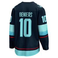 Seattle Kraken Matty Beniers Fanatics Deep Sea Blue Premier Breakaway Player Jersey