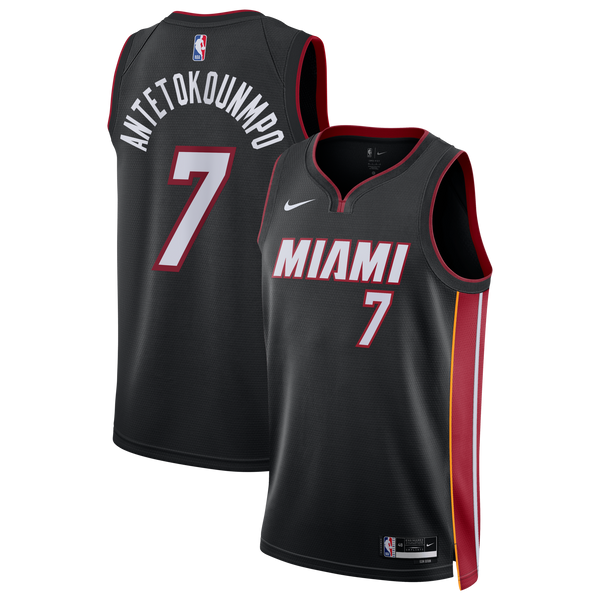 Miami Heat Nike Icon Edition Swingman Jersey - Black - Giannis Antetokounmpo