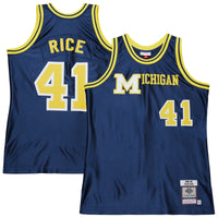 Mitchell & Ness Glen Rice Navy Michigan Wolverines 1988/89 Authentic Jersey