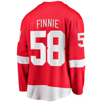 Detroit Red Wings Emmitt Finnie Fanatics Red Home Breakaway Jersey