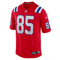 New England Patriots Hunter Henry Nike Red Game Alternate Jersey