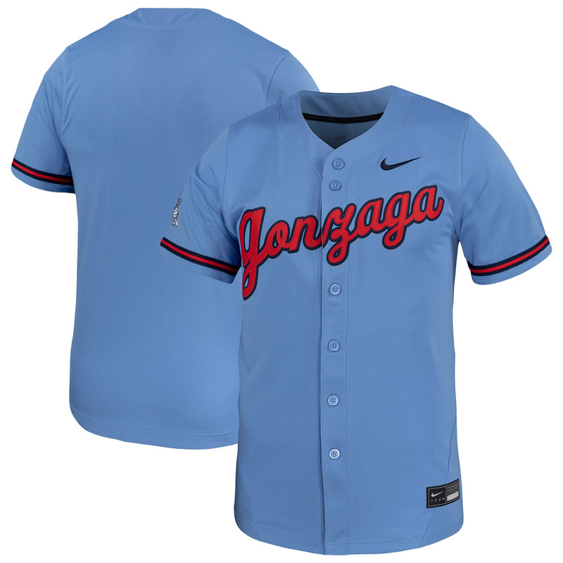 Nike Light Blue Gonzaga Bulldogs Replica Baseball Jersey