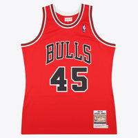 Chicago Bulls Michael Jordan 1994-95 Road 45 Authentic Jersey By Mitchell & Ness - Red -