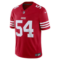 San Francisco 49ers Fred Warner Nike Scarlet Team Vapor F.U.S.E. Stitched Limited Jersey