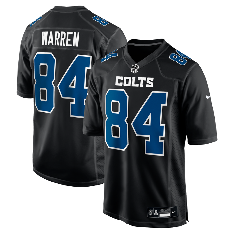 Indianapolis Colts Tyler Warren Nike Carbon Black Fashion Game Jersey