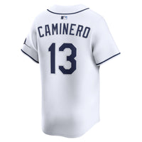Tampa Bay Rays Junior Caminero Nike White Home Limited Jersey