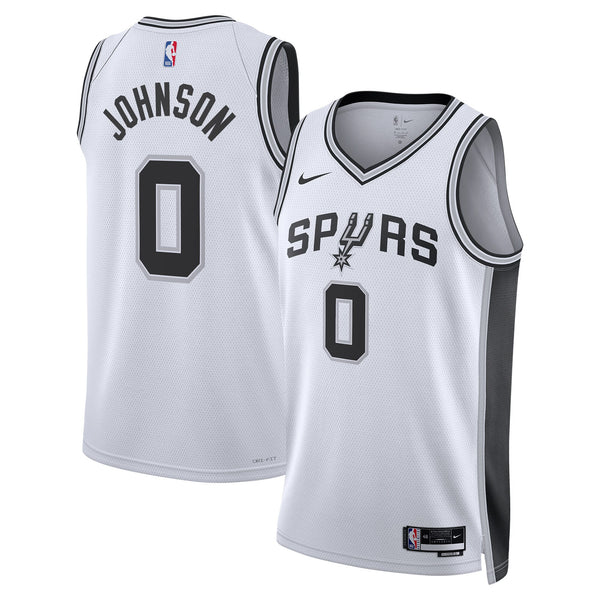San Antonio Spurs Nike Association Edition Swingman Jersey - White - Keldon Johnson