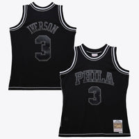 Philadelphia 76ers Mitchell & Ness Allen Iverson 1996 Contrast 2K Swingman Jersey - Black
