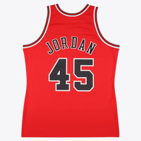 Chicago Bulls Michael Jordan 1994-95 Road 45 Authentic Jersey By Mitchell & Ness - Red -