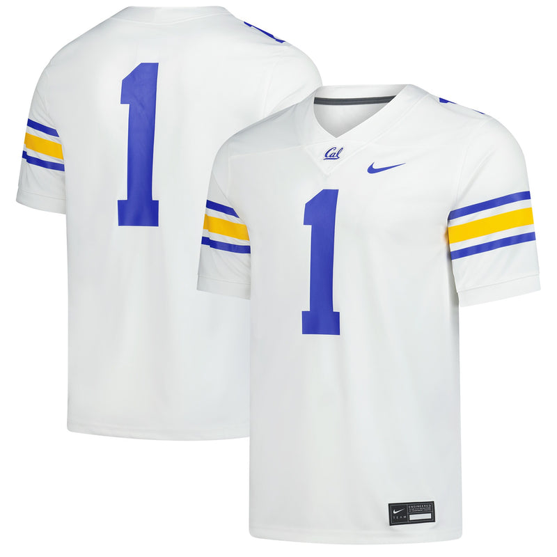 Nike #1 White Cal Bears Alternate Game Football Jersey