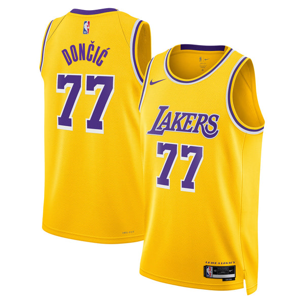 Los Angeles Lakers Nike Icon Edition Swingman Jersey - Gold - Luka Don?i?