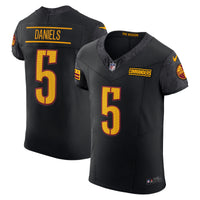 Washington Commanders Jayden Daniels Nike Black Alternate Vapor F.U.S.E. Elite Jersey