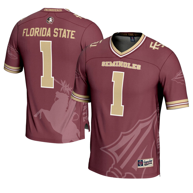 GameDay Greats #1 Garnet Florida State Seminoles Icon Print Football Fashion Jersey