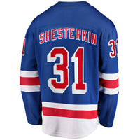 New York Rangers Igor Shesterkin Fanatics Blue Home Breakaway Player Jersey