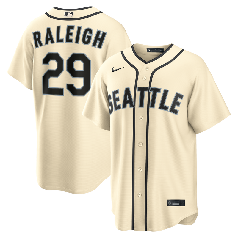 Seattle Mariners Cal Raleigh Nike Cream Alternate Replica Jersey