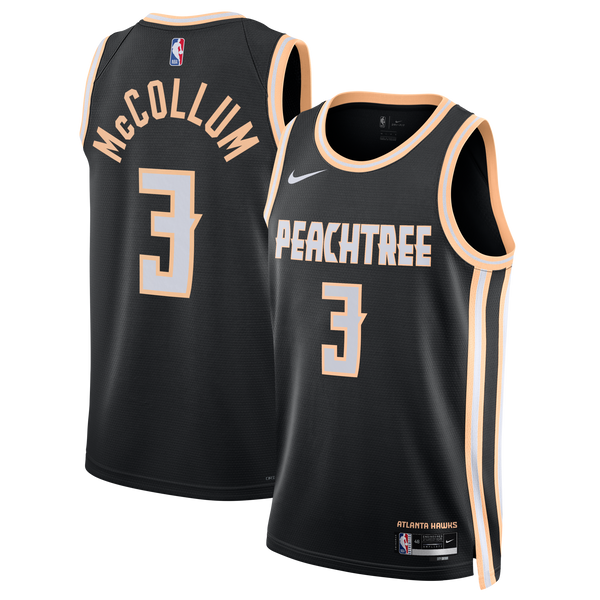 Nike Atlanta Hawks 2025/26 Nike City Edition Swingman Jersey - Black - CJ McCollum