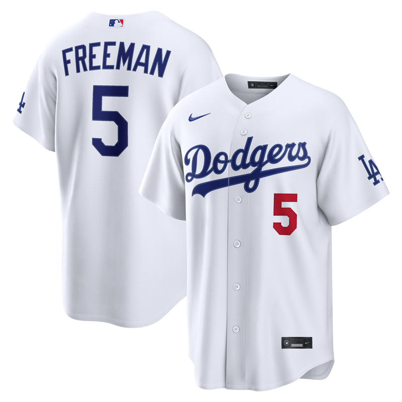 Los Angeles Dodgers Freddie Freeman Nike White Home Stadium Jersey