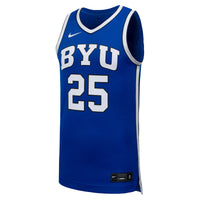 Nike #25 Royal BYU Cougars Replica Basketball Jersey