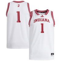 adidas #1 White Indiana Hoosiers Replica Swingman Jersey