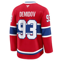 Montreal Canadiens Ivan Demidov Fanatics Red Home Premium Jersey