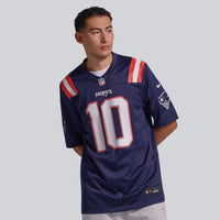New England Patriots Drake Maye Nike Navy Player Game Jersey