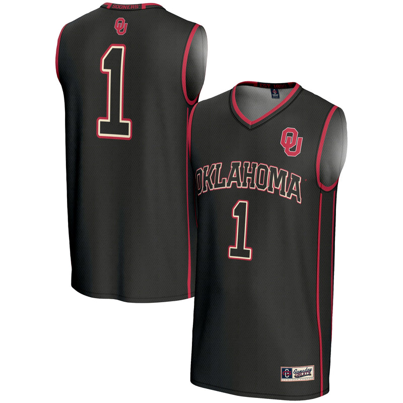 GameDay Greats #1 Black Oklahoma Sooners Lightweight Basketball Jersey