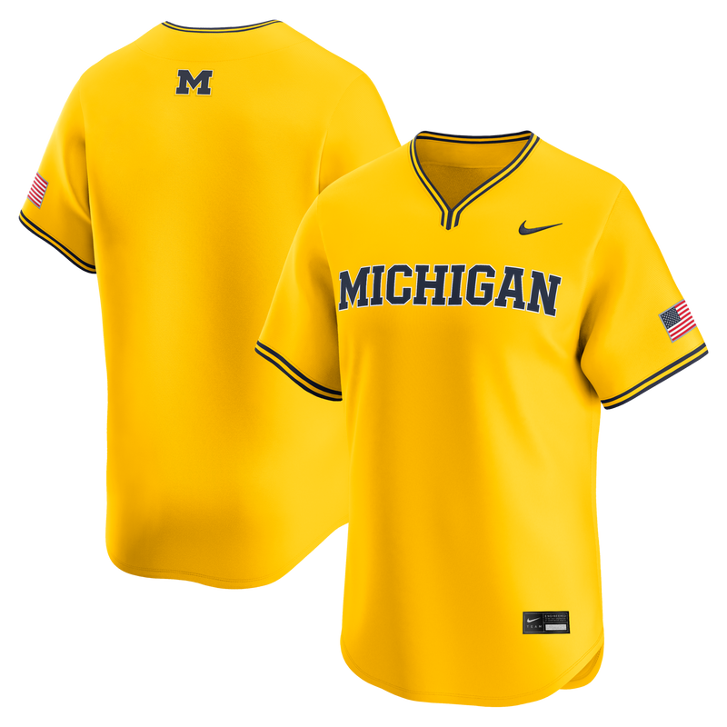 Nike Maize Michigan Wolverines Alternate Limited Baseball Jersey