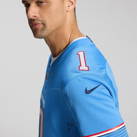 Tennessee Titans Cameron Ward Nike Light Blue Team Vapor F.U.S.E. Stitched Limited Jersey