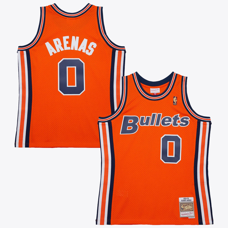Washington Bullets Mitchell & Ness Gilbert Arenas 2004 Alternate Authentic Jersey - Orange