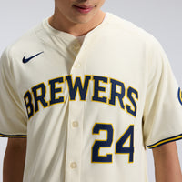 Milwaukee Brewers William Contreras Nike Cream Home Limited Player Jersey