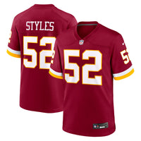 Washington Commanders Sonny Styles Nike Burgundy 2026 NFL Draft First Round Pick No. 7 Team Game Jersey