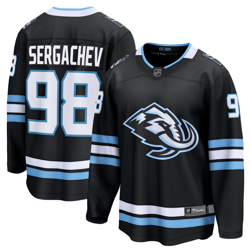 Utah Mammoth Mikhail Sergachev Fanatics Black Home Breakaway Player Jersey