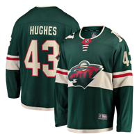 Minnesota Wild Quinn Hughes Fanatics Green Home Breakaway Jersey
