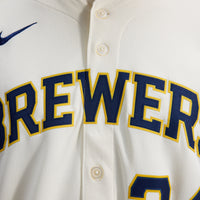 Milwaukee Brewers William Contreras Nike Cream Home Limited Player Jersey