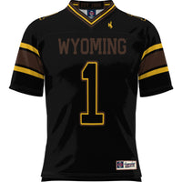 GameDay Greats #1 Black Wyoming Cowboys Football Jersey