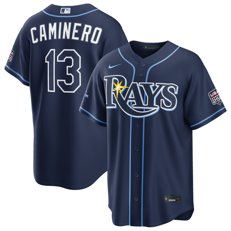 2026 All-Star Game Tampa Bay Rays Junior Caminero Nike Navy Replica Jersey