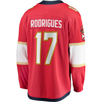 Florida Panthers Evan Rodrigues Fanatics Red Home Breakaway Jersey