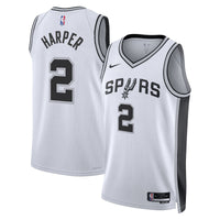 San Antonio Spurs Nike Association Edition Swingman Jersey NBA 2025 First Round Draft Pick - White - Dylan Harper